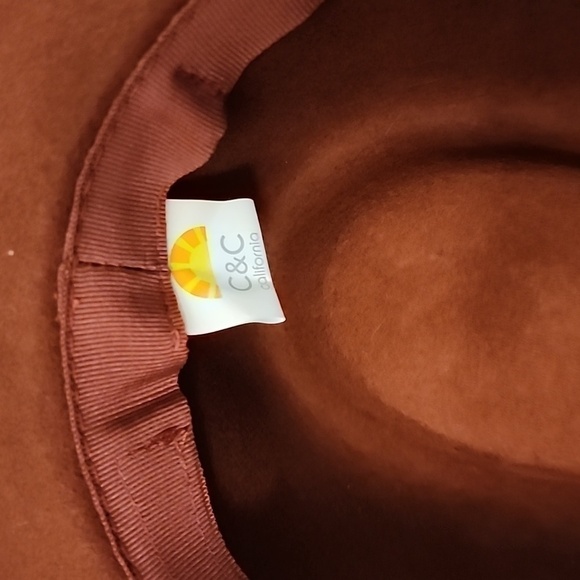 C&C California 100% Wool Felt Hat with Braided Band in Burnt Orange - Picture 8 of 8